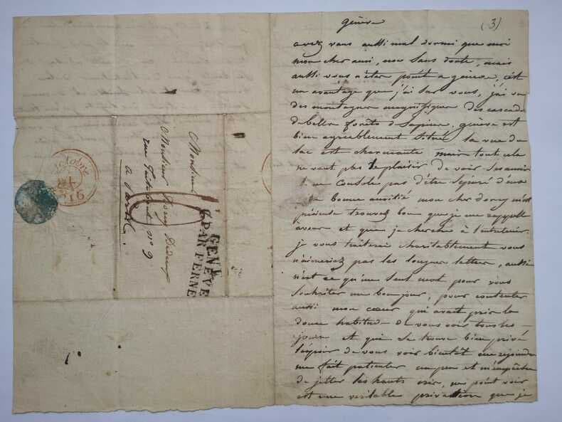 LETTRE AUTOGRAPHE SIGNÉE À LYDIA