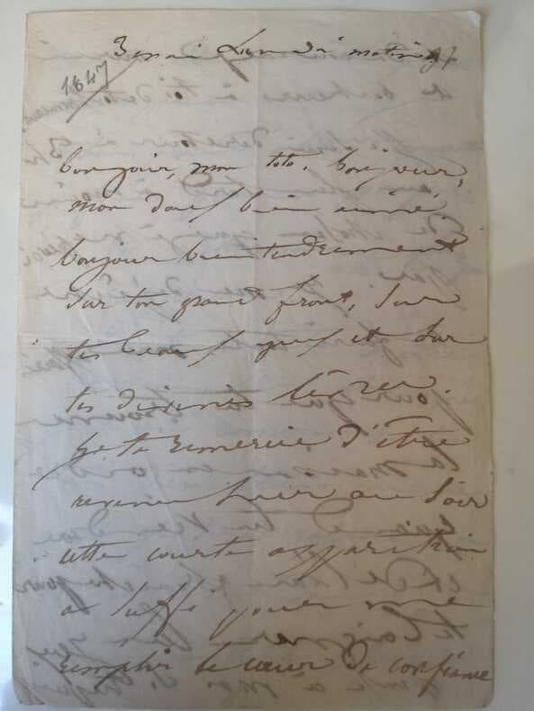 BROUILLON DE LETTRE AUTOGRAPHE À SON FRÈRE
