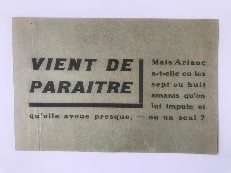 VISIONS ACTUELLES ET FUTURES (exemplaire de tête unique sur authentique papier de boucherie)